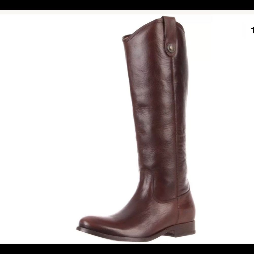 Frye Melissa Button 2 Riding Boots Dark Brown 5.5